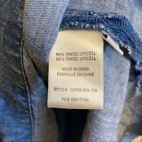 CLOTH & STONE Off The Shoulder Chambray Dress - Picture 6 of 7